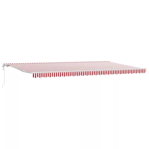  Elektromos Kihúzható Napernyő Piros és Fehér 600 × 300 cm
