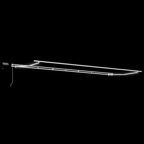  Kézi Behúzható Napellenző LED Színes Csíkkal 600x300 cm