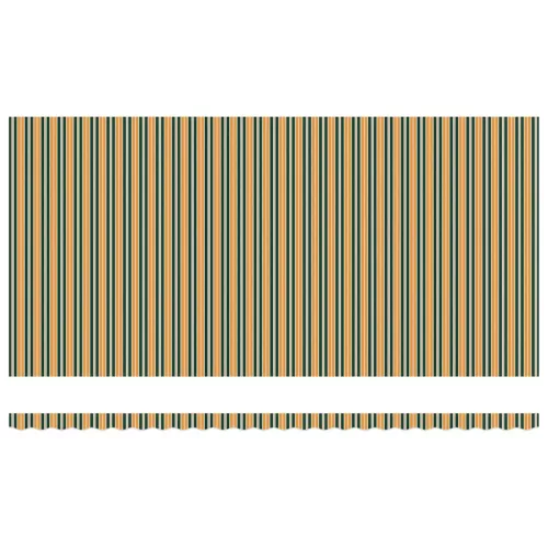  Behúzható napellenző Zöld és sárga 600 × 300 cm Szövet és Acél