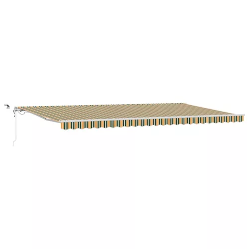  Behúzható napellenző Zöld és Sárga 600 × 300 cm