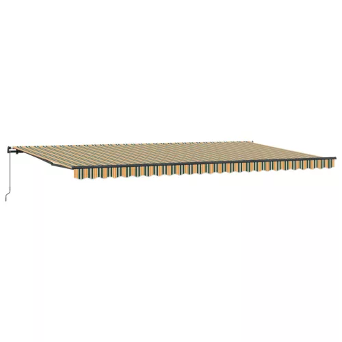  Behúzható napellenző Zöld és sárga 600 × 300 cm