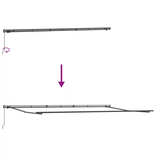 Behúzható napellenző Zöld és Fehér 600 × 300 cm