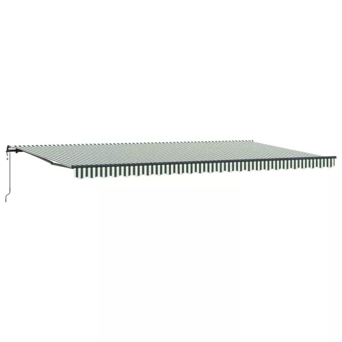  Behúzható napellenző Zöld és Fehér 600 × 300 cm