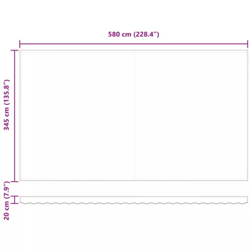  Behúzható napellenző Narancs és Barna 600 x 350 cm szövet