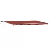  Kézi Behúzható Napellenző LED-del Narancs és Barna 600x350 cm