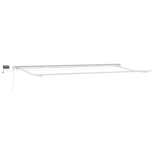  Kézi Behúzható Napellenző LED-del Narancs és Barna 600x350 cm