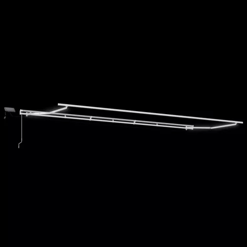  Kézi Behúzható Napellenző LED-del Narancs és Barna 600x350 cm