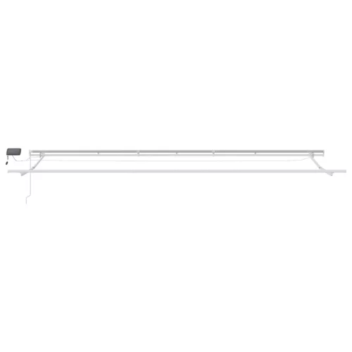  Kézi Behúzható Napellenző LED-del Narancs és Barna 600x350 cm