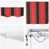  Automatikus behúzható napellenző LED-del Narancs és Barna 600x350 cm