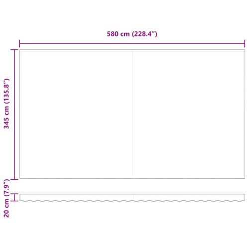  Kézi Kihúzható Napernyő Narancs és Barna 600x350 cm
