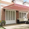  Behúzható napellenző Piros és Fehér 600 × 350 cm