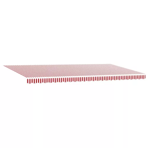  Behúzható napellenző Piros és Fehér 600 × 350 cm