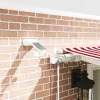  Behúzható napellenző Piros és Fehér 600 × 350 cm