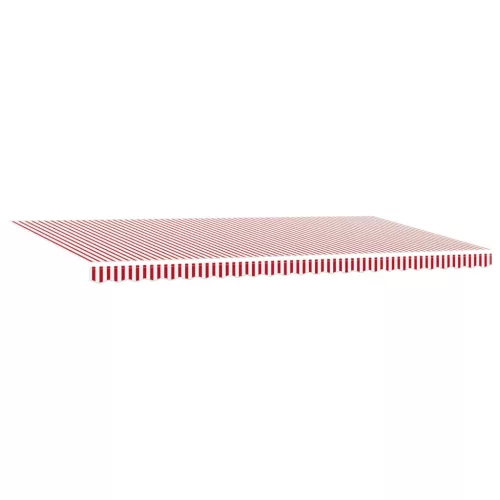  Behúzható napellenző Piros és Fehér 600 × 350 cm