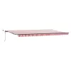  Napernyő Anyag tartalmaz Piros és Fehér 600 × 350 cm Poliészter