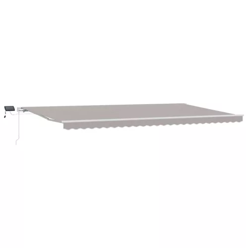  Behúzható napellenző Világosszürke 600 × 350 cm Szövet és Acél