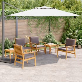  6 részes kert étkező szett párnákkal tömör akácból