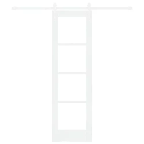 Csúszó ajtó ORKDAL Fehér 61 x 198,5 cm Tömör fenyőfa és üveg