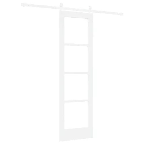  Csúszó ajtó ORKDAL Fehér 61 x 198,5 cm Tömör fenyőfa és üveg