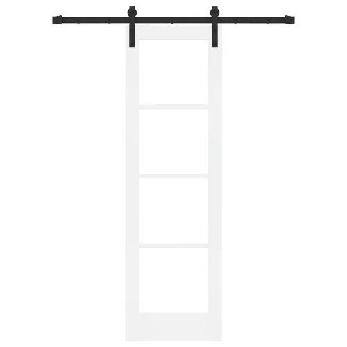  Csúszó ajtó ORKDAL Fehér 61 x 198,5 cm Tömör fenyőfa és üveg