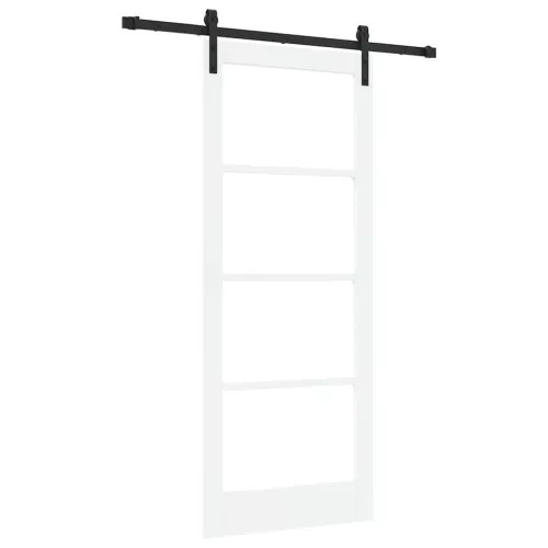  Csúszó ajtó ORKDAL Fehér 83 x 202 cm Tömör fenyőfa és üveg