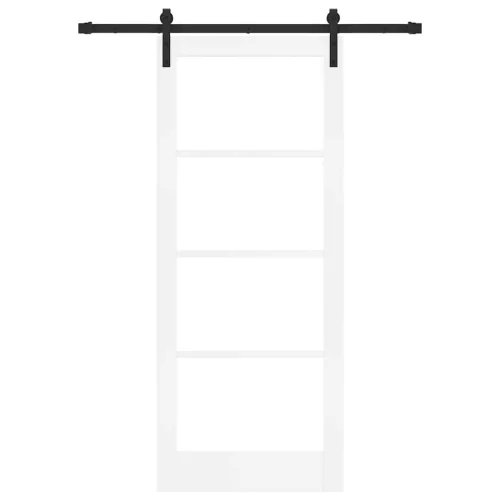  Csúszó ajtó ORKDAL Fehér 83 x 202 cm Tömör fenyőfa és üveg