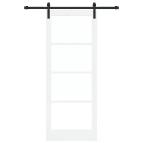  Csúszó ajtó ORKDAL Fehér 83 x 211 cm Tömör fenyőfa és üveg