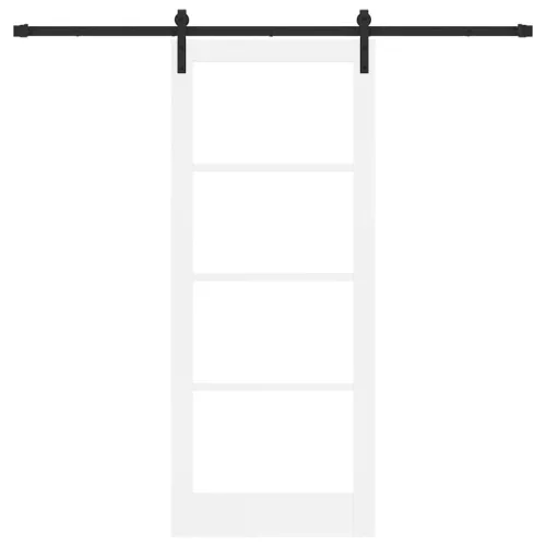  Csúszó ajtó ORKDAL Fehér 83 x 202 cm Tömör fenyőfa és üveg