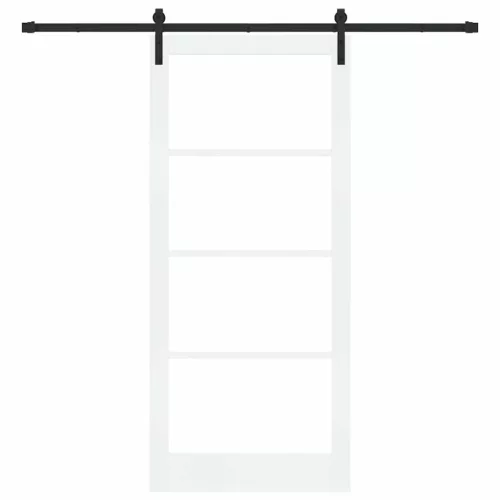  Csúszó ajtó ORKDAL Fehér 93 x 211 cm Tömör fenyőfa és üveg