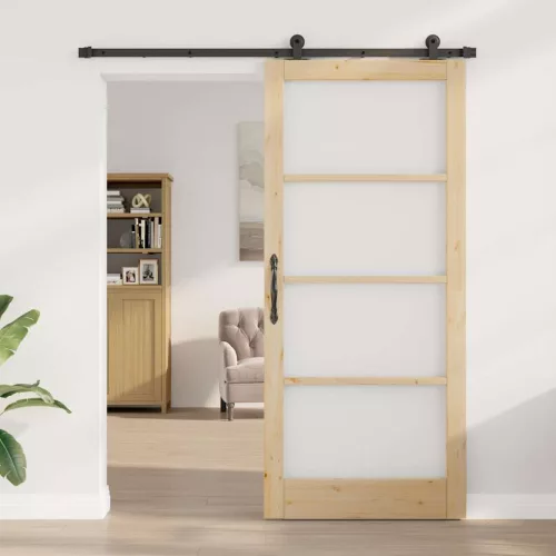  Csúszó ajtó ORKDAL Természetes és fekete 93 x 211 cm