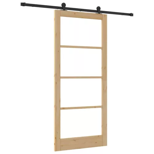  Csúszó ajtó ORKDAL Természetes és fekete 93 x 211 cm