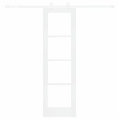  Csúszó ajtó ORKDAL Fehér 61 x 198,5 cm Tömör fenyőfa és üveg