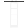  Csúszó ajtó ORKDAL Fehér 61 x 198,5 cm Tömör fenyőfa és üveg