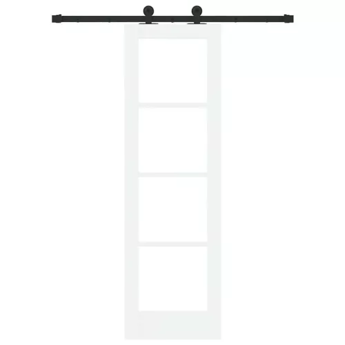  Csúszó ajtó ORKDAL Fehér 61 x 198,5 cm Tömör fenyőfa és üveg