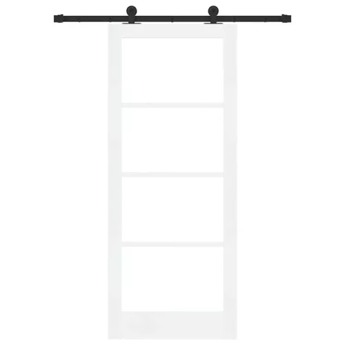  Csúszó ajtó ORKDAL Fehér 83 x 202 cm Tömör fenyőfa és üveg