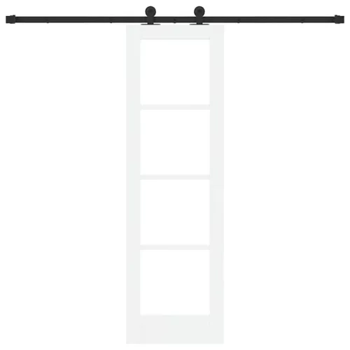  Csúszó ajtó ORKDAL Fehér 61 x 198,5 cm Tömör fenyőfa és üveg