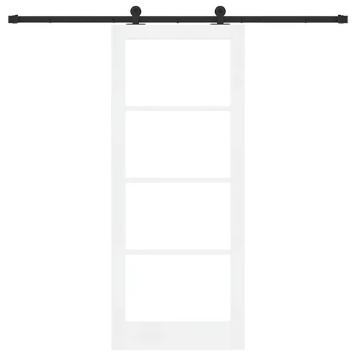  Csúszó ajtó ORKDAL Fehér 83 x 202 cm Tömör fenyőfa és üveg