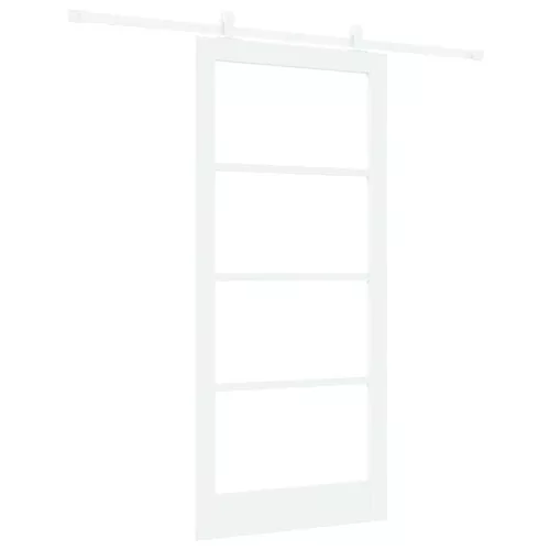  Csúszó ajtó ORKDAL Fehér 93 x 202 cm Tömör fenyőfa és üveg