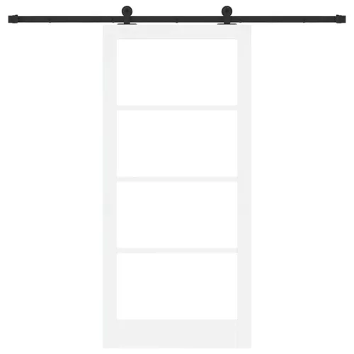  Csúszó ajtó ORKDAL Fehér 93 x 202 cm Tömör fenyőfa és üveg