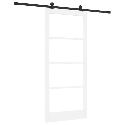  Csúszó ajtó ORKDAL Fehér 93 x 211 cm Tömör fenyőfa és üveg