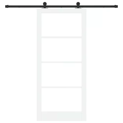  Csúszó ajtó ORKDAL Fehér 93 x 211 cm Tömör fenyőfa és üveg