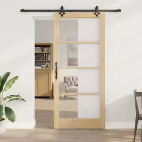  Csúszó ajtó ORKDAL Természetes és fekete 93 x 211 cm