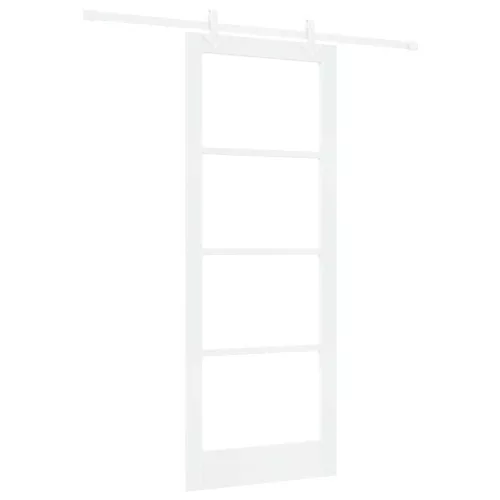  Csúszó ajtó Fehér 83 x 211 cm Tömör fenyőfa és üveg