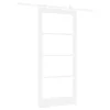  Csúszó ajtó Fehér 93 x 202 cm Tömör fenyőfa és üveg