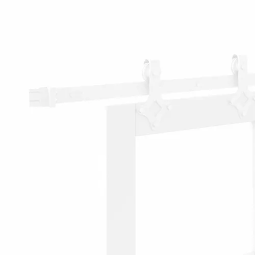  Csúszó ajtó Fehér 93 x 211 cm Tömör fenyőfa és üveg