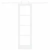  Csúszó ajtó Fehér 61 x 198,5 cm Tömör fenyőfa és üveg
