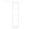  Csúszó ajtó Fehér 61 x 198,5 cm Tömör fenyőfa és üveg