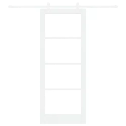  Csúszó ajtó Fehér 83 x 211 cm Tömör fenyőfa és üveg