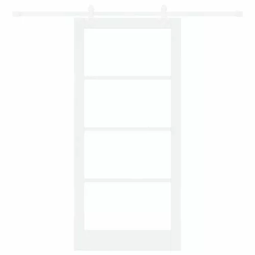  Csúszó ajtó Fehér 93 x 202 cm Tömör fenyőfa és üveg