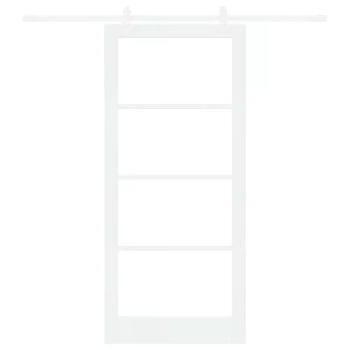  Csúszó ajtó Fehér 93 x 211 cm Tömör fenyőfa és üveg